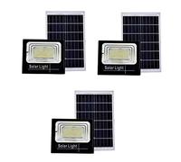 tempo di saldi 3 X Faro A Led Da 100W SMD Luce Bianca Con Pannello Solare Sensore E Telecomando