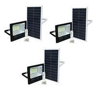 TEMPO DI SALDI 3 X Faro a Led da 200W SMD Luce Bianca con Pannello Solare Sensore e Telecomando