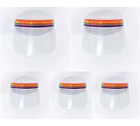 TEMPO DI SALDI 5 Visiere Protettive Arcobaleno Integrale Policarbonato Trasparente Regolabile