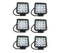 tempo di saldi 6 Fari 48W Quadrato Faretto Led Da Lavoro 16 Led Da 3W Di Profondità Auto Barca, 6 pezzi