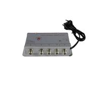 TEMPO DI SALDI Amplificatore antenna Tv 4 Uscite 220V, compatibile con Digitale Terrestre analogico o digitale, Amplificatore Segnale Tv da Interno, Potenziatore Segnale facile da installare