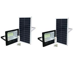 TEMPO DI SALDI Coppia di Fari a Led da 200W SMD Luce Bianca con Pannello Solare e Sensore