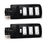 TEMPO DI SALDI Coppia Di Lampioni A Led 90W Con Pannello Solare Crepuscolare E Telecomando