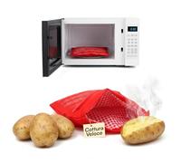TEMPO DI SALDI Cuoci Patate Microonde 26 x 20,5 cm Lavabili e Riutilizzabili, Sacchetto Cuoci Patate per Microonde per cucina sana e veloce