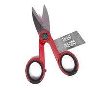 Tempo di Saldi Forbici Elettricista Professionali 14,5 x 7,3 cm con Lame Micro Dentate in Acciaio e Incavo Spella Fili, Impugnatura Isolante Antiscivolo per Taglio Cavi e Bricolage