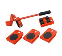 Meister 4Single9900 - Rullo di trasporto per mobili, Portata massima Single50 kg ciascuno, Rosso, Set da 5 pezzi