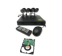 TEMPO DI SALDI Kit Videosorveglianza Dvr 4 Canali + 4 Telecamere Infrarossi + Hard Disk 500 Gb