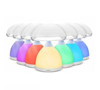 tempo di saldi Lampada Touch Notturna Da Tavolo A Forma Di Fungo Con Led 7 Colori E Timer