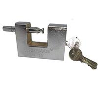 TEMPO DI SALDI Lucchetto Catenaccio Rettangolare Antiscasso in Acciaio Massiccio con 3 Chiavi