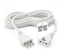 TEMPO DI SALDI Prolunga Cavo Elettrico Lineare Bipasso Da 5 Metri Con Presa 16A-10A