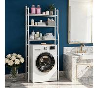 tempo di saldi Scaffale Lavatrice Salvaspazio in Acciaio con 3 Ripiani circa 152x65x25 cm, Mobile Sopra Lavatrice Salvaspazio Solido, Organizer Lavanderia e Bagno Resistente e Facile da Montare