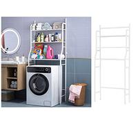 SCAFFALE SALVASPAZIO 155X65X25 PER BAGNO SOPRA LAVATRICE 3 RIPIANI BIANCO