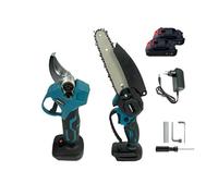 TEMPO DI SALDI Set per Potatura con Forbice e Mini Motosega Elettrica con due Batterie Incluse