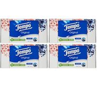 Tempo Fazzoletti Formato Box, 4 x 80 Pezzi | 320 Fazzoletti di Carta Totali, Ideale per Casa e Ufficio