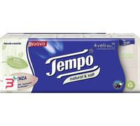 TEMPO FAZZOLETTI NATURAL&SOFT 10 PEZZI DA 9 FAZZOLETTI