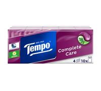 Tempo Fazzoletti Tascabili Complete Care, 10 pacchetti da 9 fazzoletti - con Balsamo