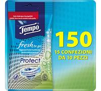 Tempo Fresh To Go Protect Fazzoletti Tempo Salviette, 15 Confezioni Da 10 Salviette