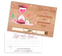 Tempo invece di roba, buono regalo per denaro, regalo con provette, divertente confezione per denaro, per compleanno, matrimonio, festa della gioventù, 17 x 11 cm