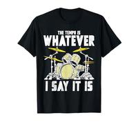 Tempo Is Whatever I Say It Is Retro Drum Grunge Vintage Maglietta