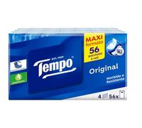 Tempo Pacchetti di Fazzoletti di Carta Tascabili Classic, 56 Pacchetti da 9 Fazzolettini Monouso, 4 Veli, Resistente in Lavatrice