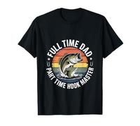 Tempo pieno Papà Part Time Hook Master Pesca Avventura Maglietta
