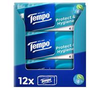 Tempo Protect - Confezione da 12 confezioni da 20 pacchetti x 9 salviette, fazzoletti di carta con agente antibatterico, lavabili in lavatrice