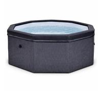 Tempo Style - Piscina Idromassaggio Ottavia 4+2 Posti con Struttura in Pannelli | Spa da Giardino con Sistema Filtrazione, Riscaldamento e con Copertura e Accessori Inclusi