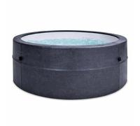 Tempo Style - Piscina Idromassaggio Rotonda OASI 4+2 Posti | Spa da Giardino con Struttura Modulare, Sistema Filtrazione, Riscaldamento e con Copertura ed Accessori Inclusi
