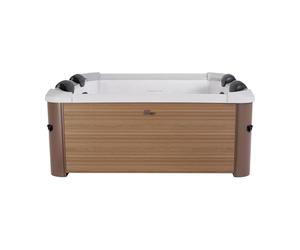 TEMPO STYLE - Vasca Idromassaggio Quadrata MSpa Oslo | 120 getti d'aria massaggianti a 3 velocità | 8 Idrogetti | Riscaldatore | Copertura termica inclusa (Oslo Amber | 160x160x65cm)