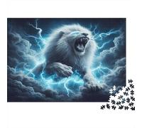 Temporale del leone Puzzle 1000 Pezzi Carta riciclata per adulti Puzzle per adulti Gioco difficile e stimolante Attività divertente per casa Ottima idea regalo 70x50cm/1000pcs