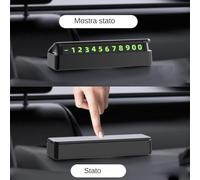 Temporary Parking Plate - ABS And PC 12cm, Car Phone Number Sign, Luminous Night Digits | Fade Resistant Finish, Dashboard Number Plate, Parking Contact Display For Road, Parkings Lot, Garage Use