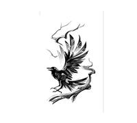 Temporary Tattoo Stickers Ink Animal Elements Waterproof Men And Women Fake Tattoos Arm Calf Sticker Simulated Tattoo Color(1pcs)