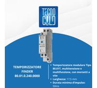 TEMPORIZZATORE FINDER PER LUCI SCALE RELÈ CON TIMER PROGRAMMABILE DA 12-240V