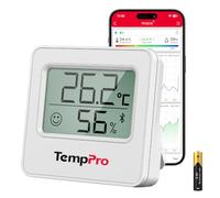 TempPro TP357 Termometro Ambiente 80 Metri Bluetooth Interno Ricezione | Termometro da Casa con Monitor Remoto Igrometro Misuratore di Temperatura e Umidità con APP Precedentemente ThermoPro