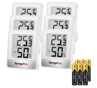 TempPro TP49 6 Pezzi Piccolo Igrometro Digitale Termometro Dell'atmosfera