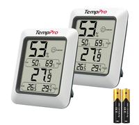 ThermoPro TP50 Igrometro Digitale Termometro Interno Termometro Dell'atmosfera e Indicatore Di Umidità con Monitor di Umidità e Temperatura, 2 Pezzi