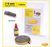 Temprix Dichtung Per Caminetto & Stufa Corda Ø 6mm Nera/Antracite, 3 m