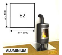 Temprix E2 Piastra Base Camino In Alluminio Antiscintille 1000x1000