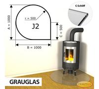 Temprix J2 Piastra Protezione Dal Fuoco ESG Vetro Trasparente 100x100 cm