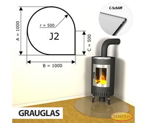 Temprix J2 Piastra Protezione Dal Fuoco ESG Vetro Trasparente 100x100 cm