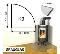 Temprix K3 Piastra Para-Fuoco In Vetro Trasparente 100x100 cm
