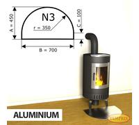 Camino Piastra Pavimento Parascintille Kaminplatte Alluminio Forno Teglia da N3