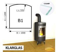 Temprix Piano Protezione Calore 120x100 cm Vetro Trasparente B1