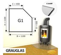 Temprix Piastra Fungo-Protez. 110x110 cm Vetro Grauglas, ESG 6 mm