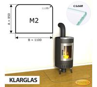 Temprix Piastra Parafuoco 85x110 cm Vetro Trasparente ESG