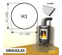Temprix Piastra Parascintille In Vetro Grauglas Ø 110 cm ESG H1 6 mm