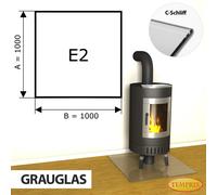Camino Placca In Vetro Parascintille Piastra Forno Di Piattaforma Pavimento - E2