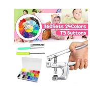 TEMPSA 360 pezzi 24 colori T5 bottoni automatici 12 mm con pinze