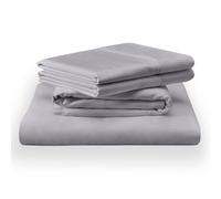 TEMPUR Completo Lenzuola Cotone Classico Grigio Freddo - Queen Size