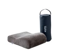 TEMPUR Cuscino da viaggio, memory foam,ergonomico,(25 x 31 x 10/7 cm) | Cuscino da viaggio per il collo con custodia, antracite